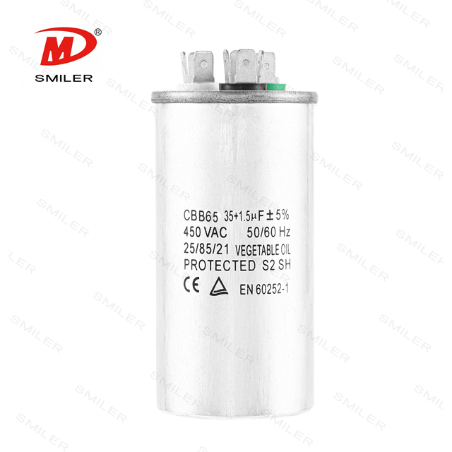 Cbb65 Thinfilm Capacitor 50/5 60/5 450v Ac Factory Outlet Super Ac air Conditioner Capacitor