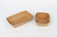 Fantasy B3 Snacks jetables Kraft papier bateau plateau plateau de restauration rapide Hot Dog Hamburger emballage boîte de papier
