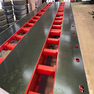 CHANGCHI 50ton <span class=keywords><strong>Forklift</strong></span> bingkai kuat Drop Deck Trailer Float konstruksi dek rendah Trailer Quad Axle Lowbed Semi Trailer - Product Image 5