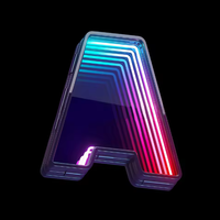 Letrero de Números LED 3D Personalizado con Luz de Neón RGB Degradado, Estilo Cyberpunk para Bar, Sala de Juegos, Fiestas y Decoración del Hogar