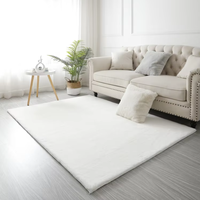 Tapis en peluche de luxe de conception moderne à poils coupés pour salon, chambre d'hôtel, bureau et cuisine