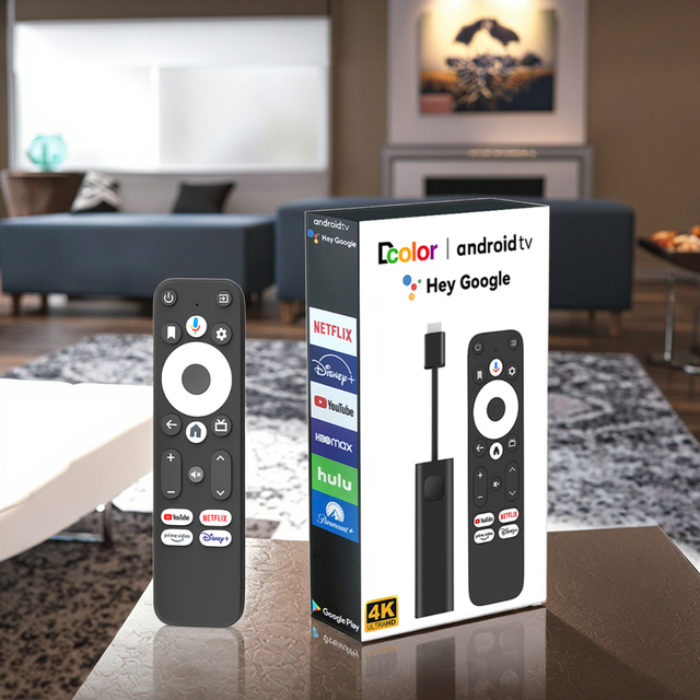 Dcolor GD1 4K S905Y4-B Android 14 Smart TV Stick Dongle 4K Amlogic S905Y4 ATV Voice Control Smart GD1 TV Stick Google Certified