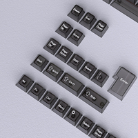 Stock Cross-Border Wholesale Black/White Transparent Keycaps OEM Direct Engraving Mini Full Set 132 Keys PC Mechanical Keycaps