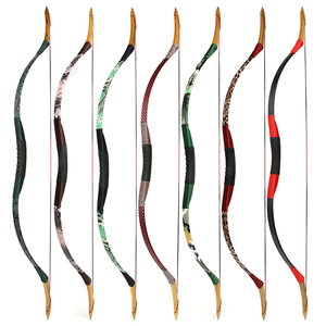 Arco recurvo de madera de 56 pulgadas, 20-50 libras, arco tradicional laminado de una pieza, arco largo para caza, práctica y tiro al blanco. - Product Image 3