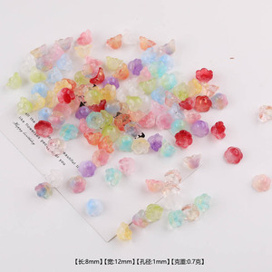 Color Gradient Flower Glass Beads For Jewelry Making DIY Accessories 34119 - Product Image 3