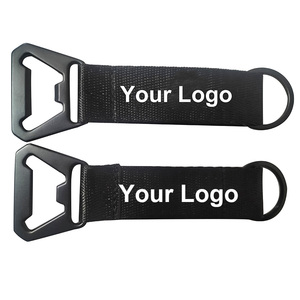 High Quality Customized Promotional Strap Key Chain Bottle Opener <strong>Keychains</strong> Key Ring With Woven Label - Product Image 1