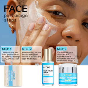 LKIAE Etiqueta Privada belleza brillo reafirmante productos para la piel regalo cuidado del cuerpo conjunto para piel oscura logotipo personalizado - Product Image 3