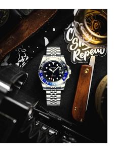 Montres pour hommes, montre mécanique à bracelet avec aiguilles luminescentes, verre saphir - Product Image 6