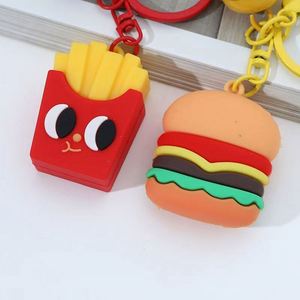 Nouvelle Collection : Porte-clés 3D en Caoutchouc Souple – Frites, Tomate, Pizza, et un Ensemble Complet de Porte-clés - Product Image 3