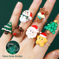 Accessoires de Noël, accessoires photo, cadeaux pour les personnes âgées, petits cadeaux pour enfants, bagues, décorations à porter, bagues pour filles