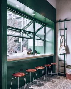 OEM thương mại nhà bếp thanh khí trụ cột đôi tráng men Bản lề cử<span class=keywords><strong>a</strong></span> sổ hợp kim nhôm khung gấp mở phong cách vượt qua cử<span class=keywords><strong>a</strong></span> sổ mái hiên - Product Image 6