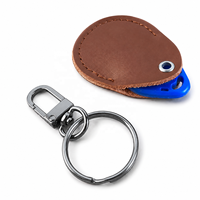 Porte-cartes ovale en cuir véritable imprimé UV personnalisé, étui fin pour système d'accès aux portes d'hôtel, cadeaux promotionnels
