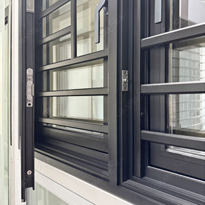 Mosquitera Metálica <span class=keywords><strong>de</strong></span> Vidrio Templado <span class=keywords><strong>de</strong></span> Alta Resistencia para Proyecto <span class=keywords><strong>Jamaica</strong></span> Villa, Ventana Abatible <span class=keywords><strong>de</strong></span> Aluminio Negro al por Mayor - Product Image 2