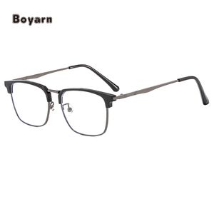 Gafas con Marco Óptico Rectangular de Acero Inoxidable, Filtro de Luz Azul, Gafas para Computadora, Protección Ocular Anti Luz Azul para Hombre - Product Image 3