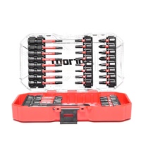 Kit complet de 41 embouts de tournevis à chocs en acier S2, zone de torsion rouge, tige hexagonale 1/4, embouts Phillips Torx, accessoires pour outils électriques