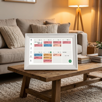 Afficheur mural numérique intelligent de 15,6 pouces avec écran tactile, système Android, synchronisation avec le calendrier Google