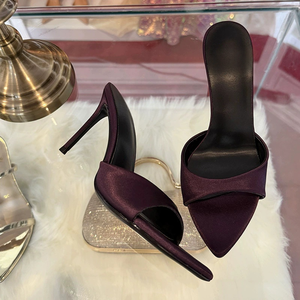 Zapatos de Tacón Alto Stiletto para Mujer, Tallas Grandes 34-43, Sexy, de Alta Calidad, con Amortiguación, de Cuero Genuino, Punta Cuadrada, Zapatos de Boda de Verano - Product Image 3