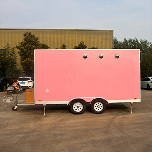 Remolque de Comida Móvil Personalizado Chammp Rosa con Ventana y Toldo, Carrito de Comida Comercial para Café y Negocios de Comida Callejera - Product Image 4