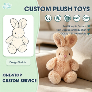 Petit <span class=keywords><strong>lapin</strong></span> en peluche mignon et doux, avec de longues oreilles, pour remplir le panier de Pâques et pour les jeux des tout-petits - Product Image 1
