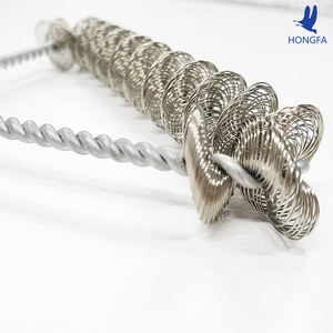 Hongfa Stainless Steel Spring Cleaning Brush 12 Inch Triangular For BBQ Grill Cooking Baking - Product Image 5