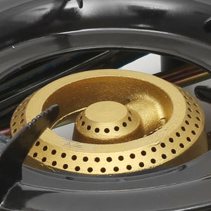 Cuisinière à gaz élégante noire à un seul brûleur |   Cuisinière portable au GPL en acier inoxydable |   Design élégant pour une utilisation domestique, en camping-car et en extérieur - Product Image 5