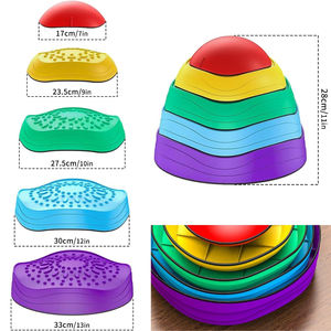 Bilanciere pietre miliari 5 pezzi per bambini pietre miliari di plastica per interni all'aperto giocattoli per il bilanciamento per bambini - Product Image 3