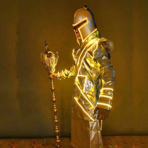 LED Silver PU Costumes GlowRobe Vin <span class=keywords><strong>Champagne</strong></span> Service Stage Performance Costume Costume pour Bar Night Club Party - Product Image 3