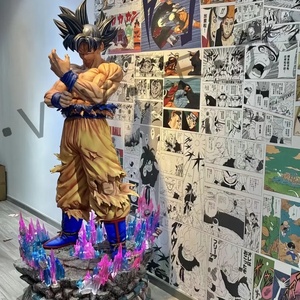 Figurine de collection <span class=keywords><strong>Dragon</strong></span> <span class=keywords><strong>Ball</strong></span> en résine FRP, Goku Ultra Instinct, taille réelle 1:1, avec base LED énergétique, décoration anime - Product Image 1