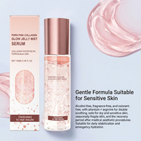 Brume Apaisante au Collagène Hydratation Intense Rose Éclat Rosé Hydratant Visage Élastifiant Acide Hyaluronique 100ml Tous Types de Peau