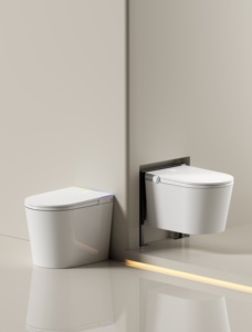 Phổ biến ngắn thông minh Nhà vệ sinh gắn trên sàn S-trap P-trap tiết kiệm không gian được xây dựng trong Hương thơm nữ rửa điều khiển từ xa ghế nóng - Product Image 6