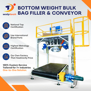 Máquina de llenado de sacos de boca abierta con control PLC, 25kg/50kg, para sacos a granel con llenado por peso inferior y transportador, para pellets de plástico - Product Image 1