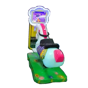 Chất Lượng Cao Coin Vận Hành Kiddie Ride Trẻ Em Trong Nhà 3D Horse Swing Video Game Máy