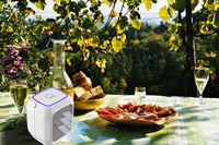 Ventilateur de climatisation portable d'extérieur mini, tendance, avec réservoir d'eau et lumière d'ambiance colorée
