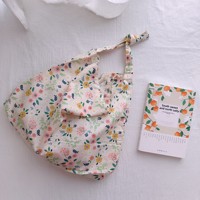 Tas Bunga Segar Manis Musim Panas, Tas Kanvas Katun Tipis untuk Wanita, Tas Bahu Gaya Santai Lembut dan Chic, Tas Tangan Kasual Sehari-hari