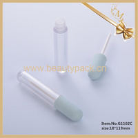 Vente en gros Brillant à lèvres en capsule de 6ml avec logo personnalisé bleu en caoutchouc Tube personnalisé avec pinceau