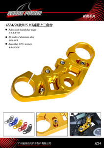 Độ Chính Xác Tùy Chỉnh Cao Nghệ Sĩ Biểu Diễn Cnc Nhôm Xe Máy Top Ba Kẹp Cân Bằng Ngã Ba Phía Trước Sốc Đối Với Yamaha R15V3 - Product Image 6