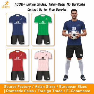 Maillot de football unisexe à col rond personnalisé 2026 pour équipe, dernière collection, séchage rapide, respirant, extensible, manches courtes, 100 % polyester - Product Image 1