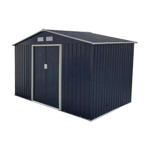 Abri de stockage <span class=keywords><strong>extérieur</strong></span> de 9x6 FT en métal galvanisé Maison de stockage d'outils de <span class=keywords><strong>jardin</strong></span> avec double toit en pente pour patio et cour arrière - Product Image 2