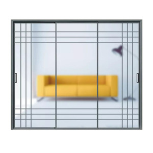 Salle de douche coulissante en acier inoxydable avec cloison de bain amovible en verre Porte mobile simple pour la maison ou l'hôtel - Product Image 1
