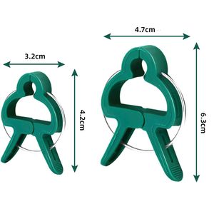 HUGELEAF Accessoires de jardinage modernes en PP vert, clips de soutien pour plantes de tomates avec piquets en <span class=keywords><strong>bambou</strong></span>, <span class=keywords><strong>cage</strong></span> et treillis, modèle HLGA1020 - Product Image 3