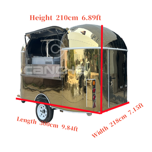 Fábricas chinas venden <span class=keywords><strong>comida</strong></span> remolque Camping barbacoa parrilla camión máquina de helados carrito de perritos calientes - Product Image 5