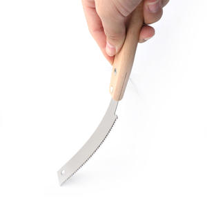 Scie à main à lame fixe 24 Tpi, outil de coupe du bois avec manche en bois pour le bricolage et le travail du bois - Product Image 4