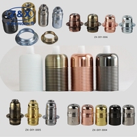 Douille de lampe à vis E27 ZX à économie d'énergie, inserts métalliques, résistance à la température T230, couleur zinc bleu, 250V, garantie 2 ans