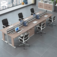 Poste de travail modulaire pour bureau, mobilier de bureau pour 4, 6 ou 8 personnes, table de travail pour personnel, idéal pour les immeubles de bureaux