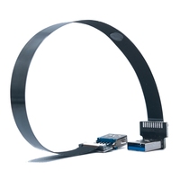 Câble d'extension FFC FPV plat USB 3.0 mâle-femelle avec port coudé à 90 degrés, emballé