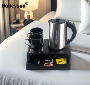 لغلاية هونيسون الكهربائية ، 0.6L من الفولاذ المقاوم للصدأ ، شاي منخفض القوة الكهربائية لاسلكي ، صينية ترحيب - Product Image 1