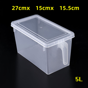 4/5L食品保存容器,冷蔵库 & 冷凍庫用ハンドル付き気密フレッシュキーピングキッチンオーガナイザー - Product Image 5