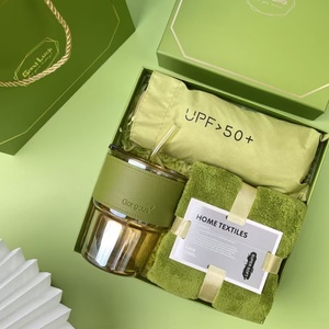 High Quality Luxury Popular Cheap Business Company <strong>Gifts</strong> with Fan Flask <strong>Umbrella</strong> Promotional Activities Birthday <strong>Set</strong> - Product Image 4