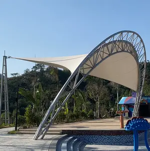 Outdoor PVDF PTFE ETFE Shade Commercial Tensile Architecture Membrane Structure