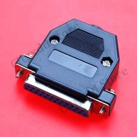 Connecteur D-SUB RS232 DB9 DB15 DB25 9/15/25 broches, femelle/mâle, 2/3 rangées, à souder, avec coque de protection en plastique